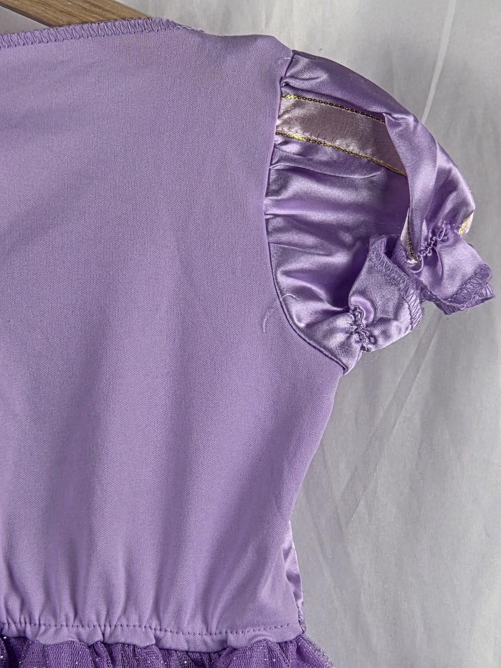 Purple Sparkle Tangled Princess Halloween Costume Pretend Play Dress Size 3T-4T - Picture 8 of 16